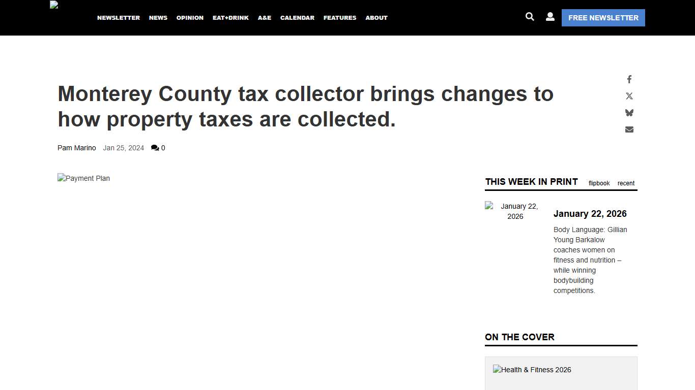 Monterey County Property Tax Collection Changes News montereycountynow.com
