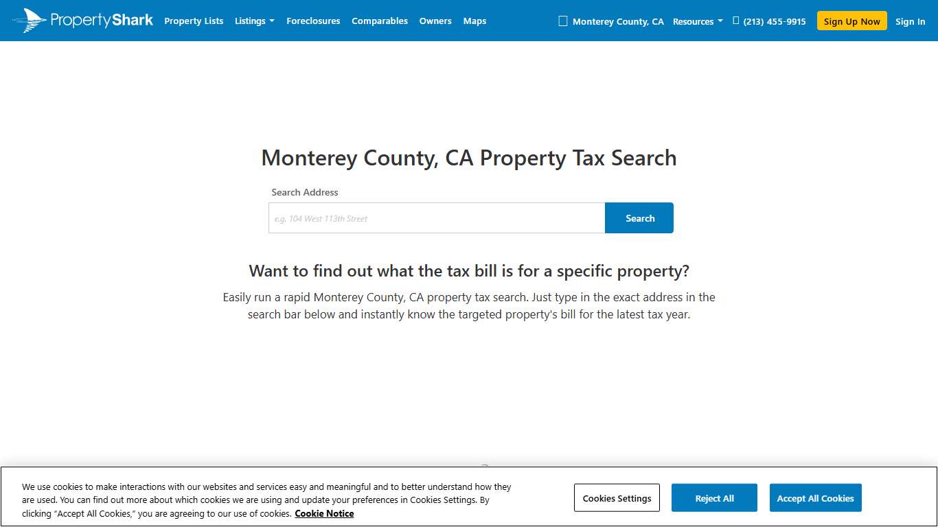 CA Property Tax Search PropertyShark
